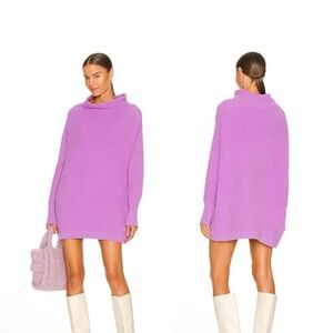 f Free people Ottoman Slouchy Sweater Pullover Mock Neck Tunic in Glowing